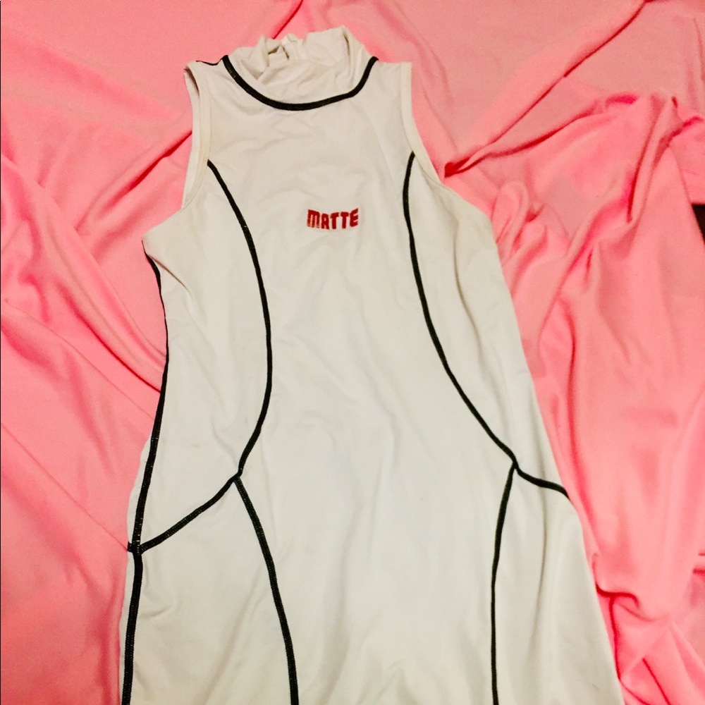 Matte Brand Caution Fitness Bodysuit White